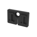 Rubber inlay for glass clamp